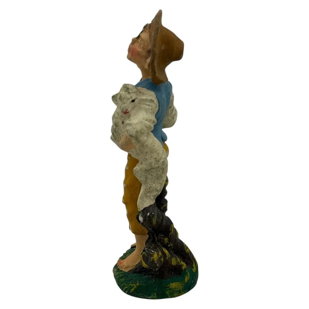 Italian Nativity Shepherd Figurine‎ Hand-Painted Vintage Christmas Scene